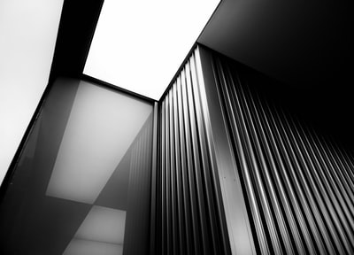 black and white striped wall